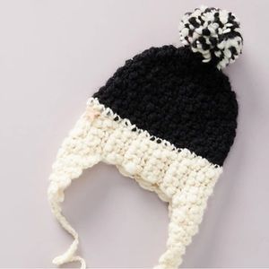 Anthropologie Veroalfie ZOE COLORBLOCKED WOOL HAT IN WHITE